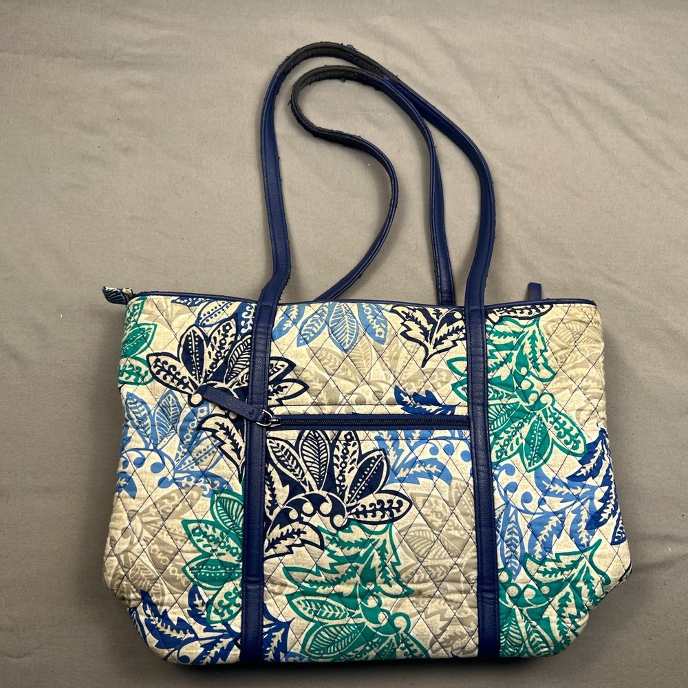 Vera Bradley Shoulder Bag Womens Quilted Zippered Santiago - Picture 6 of 14